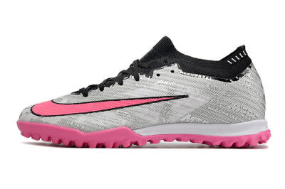 Nike Air Zoom Mercurial Vapor 15 Elite TF Artificial Turf Soccer Shoes - Silver/Pink/Black
