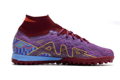 Nike Air Zoom Mercurial Superfly 9 Elite TF Artificial Turf Soccer Shoes - Purple/Black/Gold