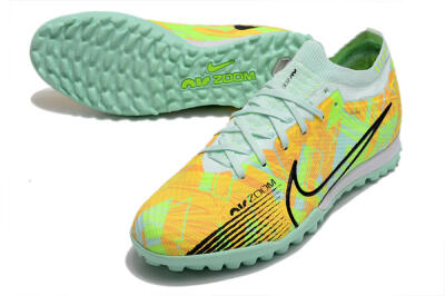 Nike Air Zoom Mercurial Vapor 15 Elite TF Artificial Turf Soccer Shoes - Jade/Yellow/Black