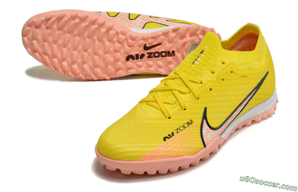 Nike Air Zoom Mercurial Vapor 15 Elite TF Artificial Turf Soccer Shoes - Yellow/Pink/Black 3