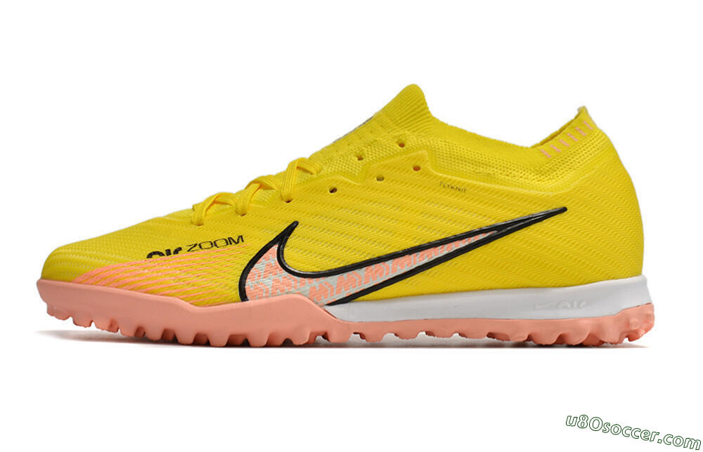 Nike Air Zoom Mercurial Vapor 15 Elite TF Artificial Turf Soccer Shoes - Yellow/Pink/Black 2