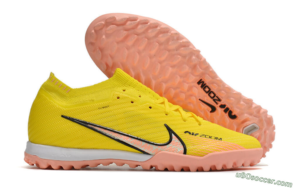 Nike Air Zoom Mercurial Vapor 15 Elite TF Artificial Turf Soccer Shoes - Yellow/Pink/Black 1