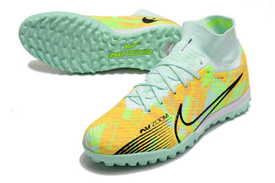 Nike Air Zoom Mercurial Superfly 9 Elite TF Artificial Turf Soccer Shoes - Jade/Yellow/Black