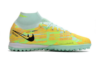 Nike Air Zoom Mercurial Superfly 9 Elite TF Artificial Turf Soccer Shoes - Jade/Yellow/Black