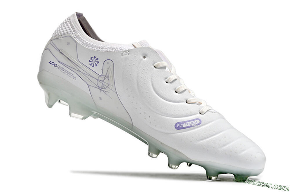 Nike Tiempo Legend 9 Elite FG Firm Ground Soccer Cleats - Beige/Purple 7