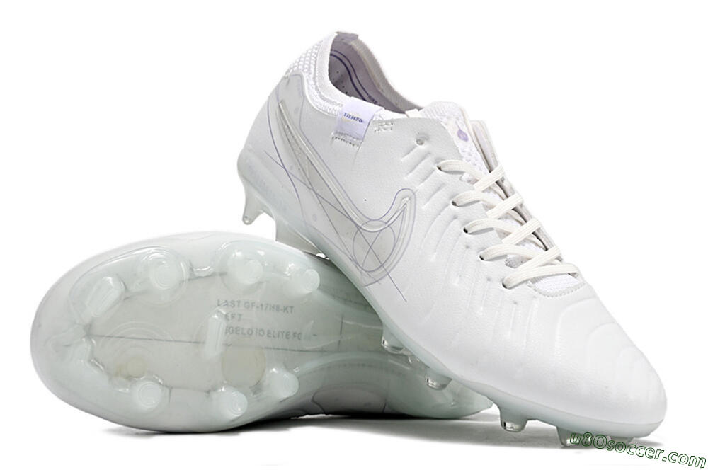 Nike Tiempo Legend 9 Elite FG Firm Ground Soccer Cleats - Beige/Purple 4