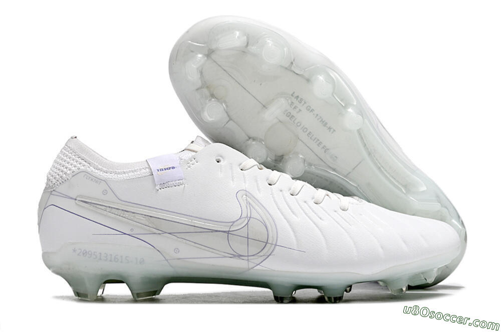 Nike Tiempo Legend 9 Elite FG Firm Ground Soccer Cleats - Beige/Purple 1
