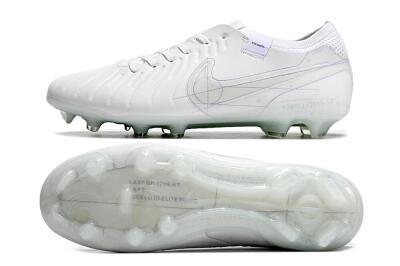 Nike Tiempo Legend 9 Elite FG Firm Ground Soccer Cleats - Beige/Purple
