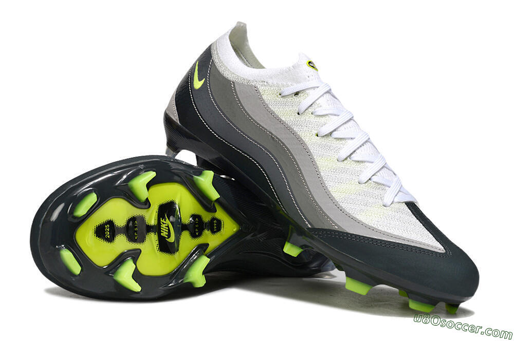 Nike Air Zoom Mercurial Vapor 16 Elite FG Firm Ground Soccer Cleats - White/Grey/Black 4