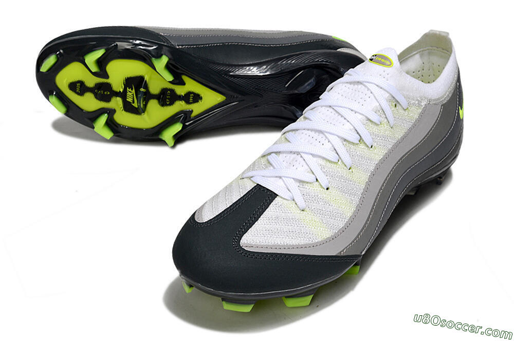 Nike Air Zoom Mercurial Vapor 16 Elite FG Firm Ground Soccer Cleats - White/Grey/Black 3