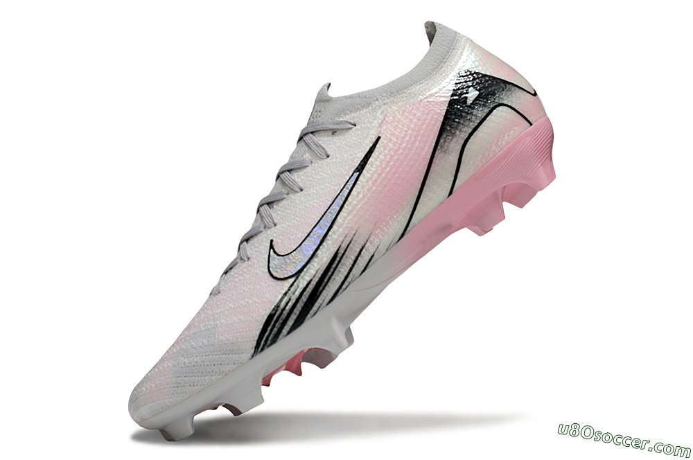 Nike Air Zoom Mercurial Vapor 16 Elite FG Firm Ground Soccer Cleats - Pink/Silver/Black 6