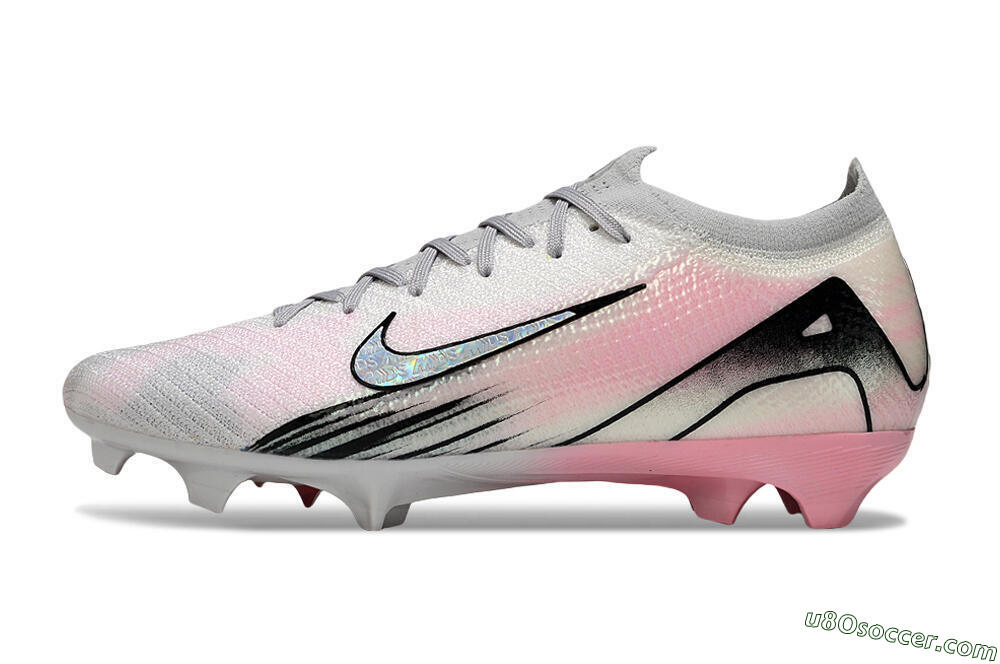 Nike Air Zoom Mercurial Vapor 16 Elite FG Firm Ground Soccer Cleats - Pink/Silver/Black 2