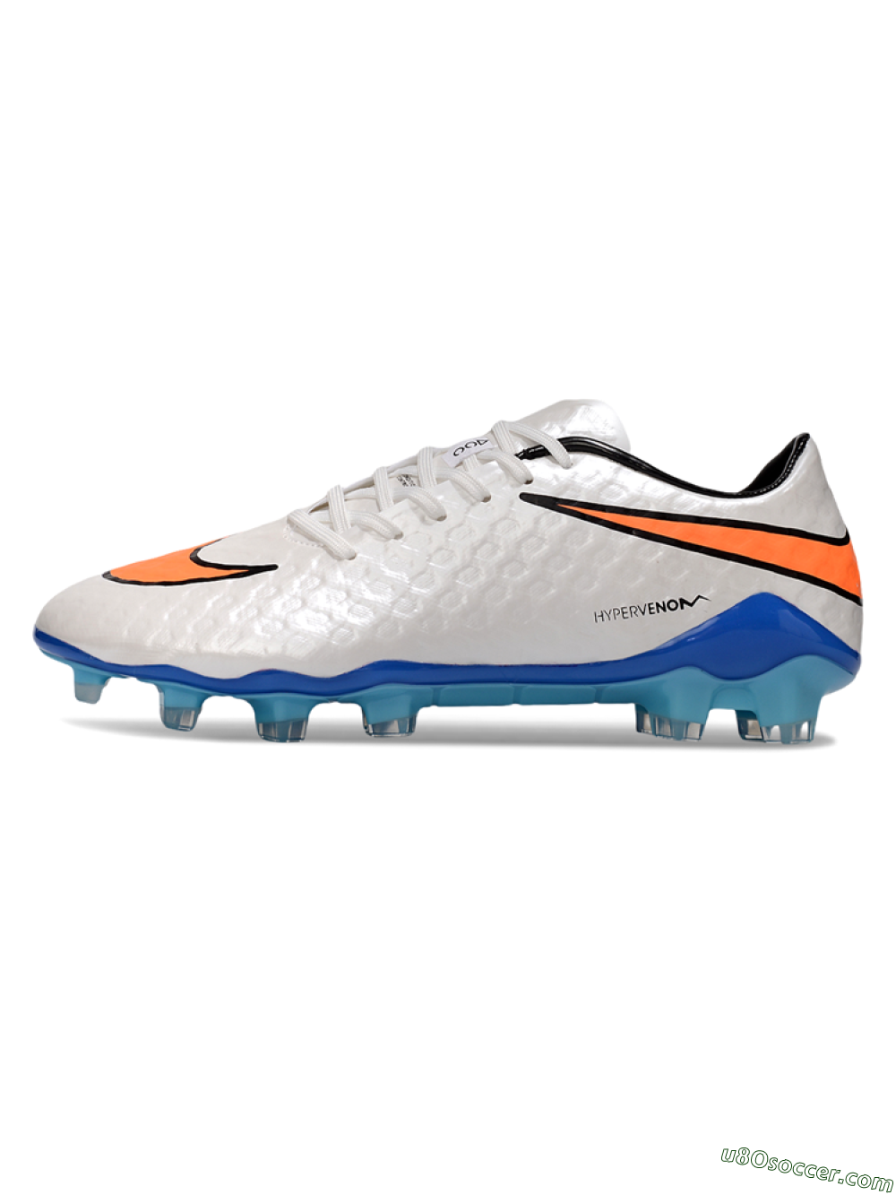 Nike Hypervenom Phantom FG Firm Ground Soccer Cleats - White/Orange/Black 2