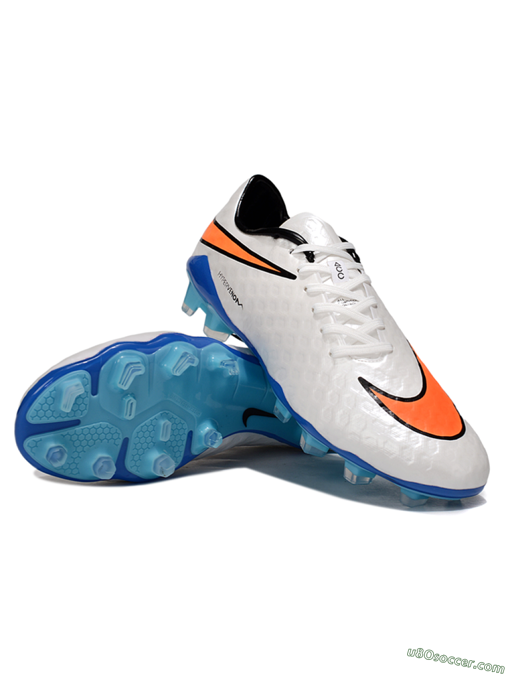 Nike Hypervenom Phantom FG Firm Ground Soccer Cleats - White/Orange/Black 3