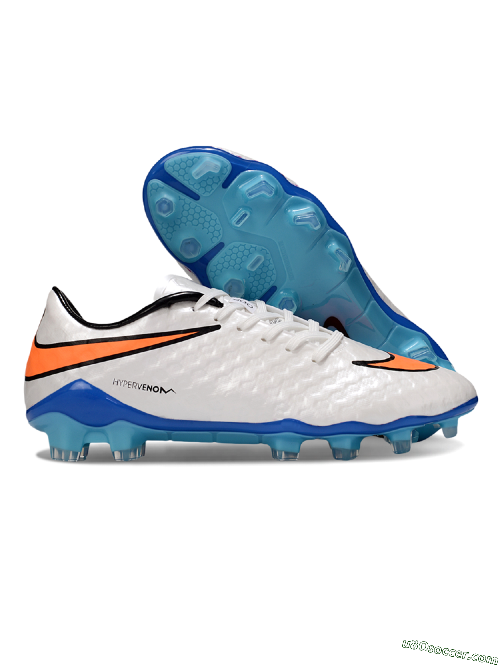 Nike Hypervenom Phantom FG Firm Ground Soccer Cleats - White/Orange/Black 1