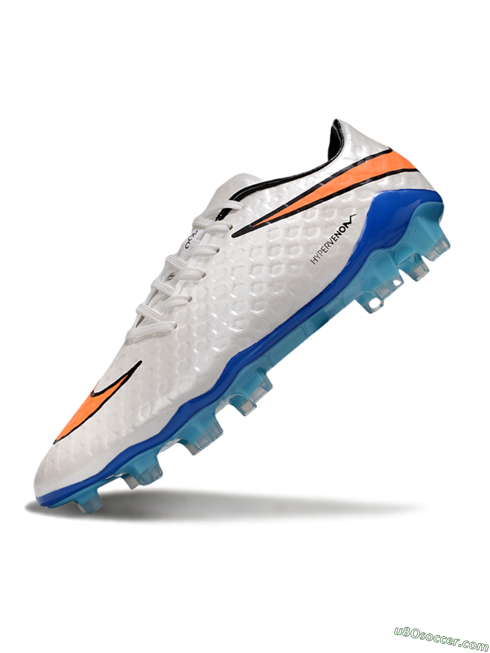 Nike Hypervenom Phantom FG Firm Ground Soccer Cleats - White/Orange/Black 5