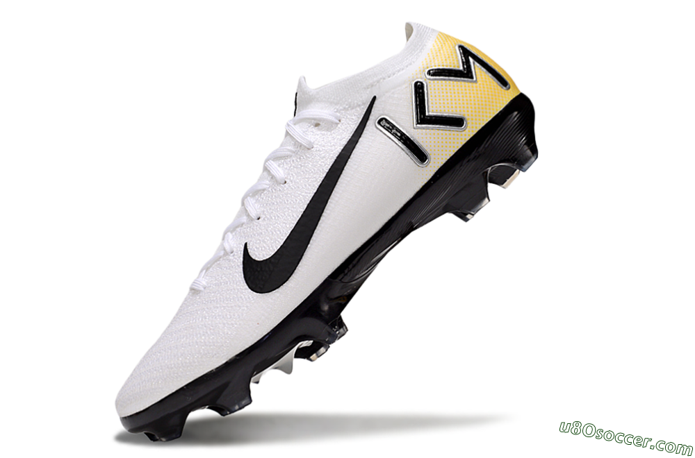 KM x Nike Air Zoom Mercurial Vapor 16 Elite FG Firm Ground Soccer Cleats - White/Black/Yellow 5