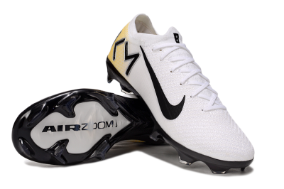 KM x Nike Air Zoom Mercurial Vapor 16 Elite FG Firm Ground Soccer Cleats - White/Black/Yellow
