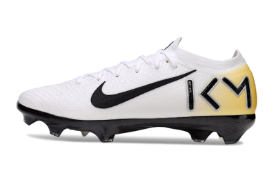 KM x Nike Air Zoom Mercurial Vapor 16 Elite FG Firm Ground Soccer Cleats - White/Black/Yellow