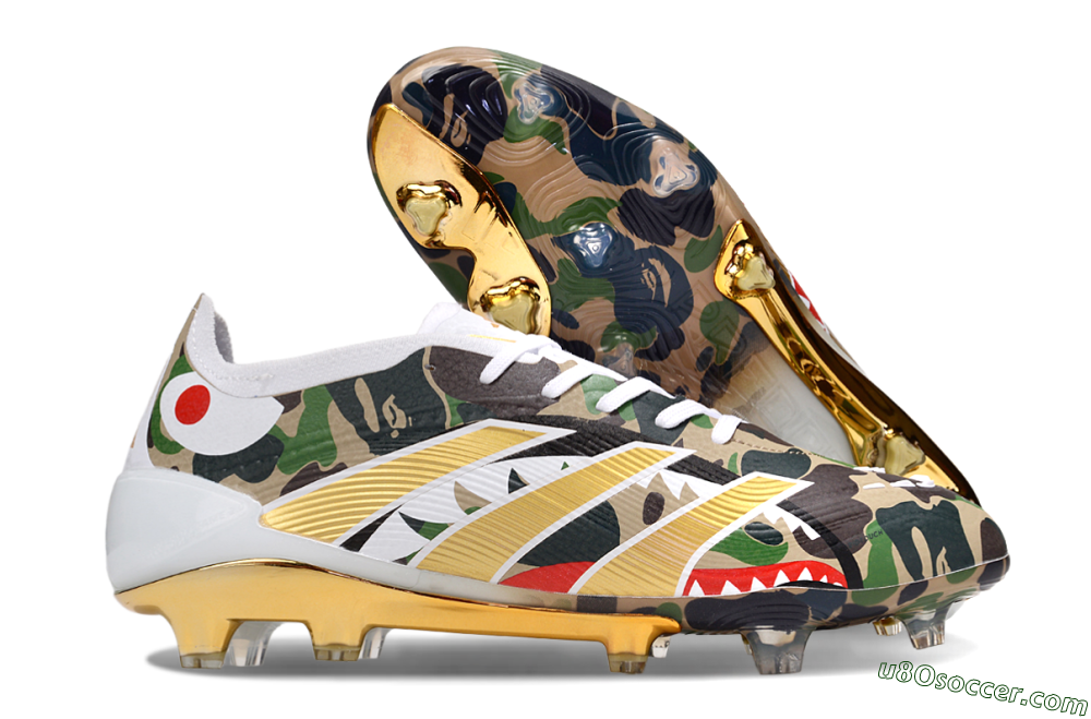 Adidas Predator 25 Elite FG Firm Ground Soccer Cleats - Camo/White/Gold 1