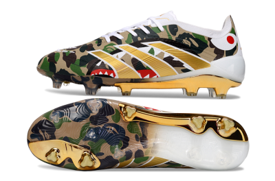Adidas Predator 25 Elite FG Firm Ground Soccer Cleats - Camo/White/Gold