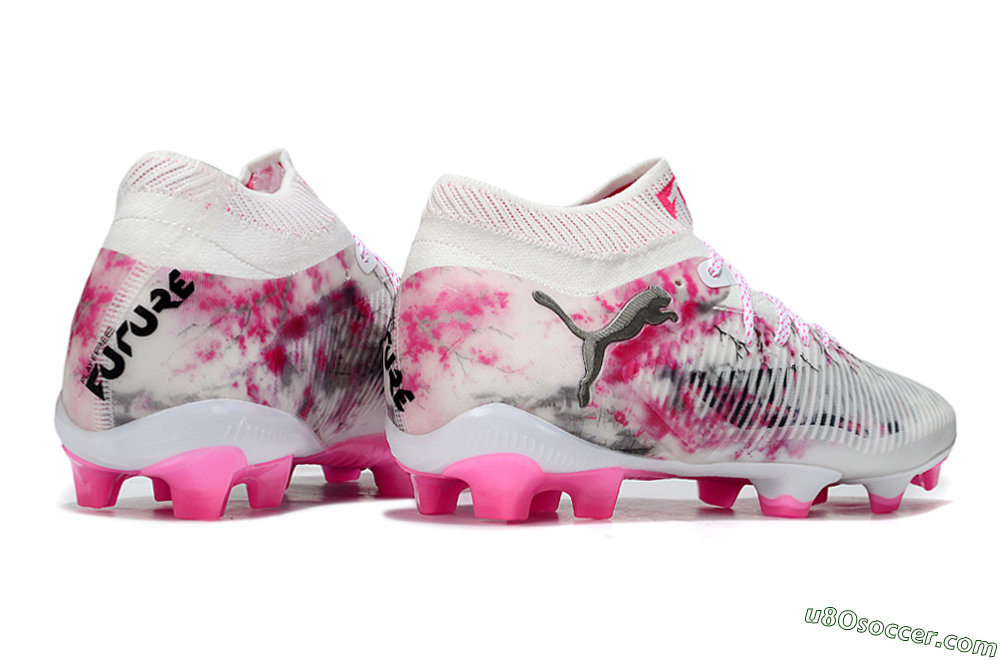 Puma Future 8 Ultimate FG Firm Ground Soccer Cleats - White/Black/Red 6