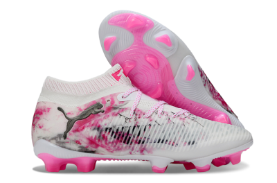 Puma Future 8 Ultimate FG Firm Ground Soccer Cleats - White/Black/Red