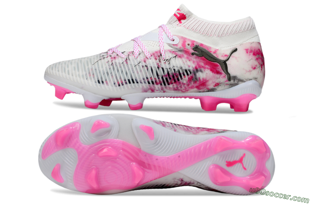 Puma Future 8 Ultimate FG Firm Ground Soccer Cleats - White/Black/Red 0
