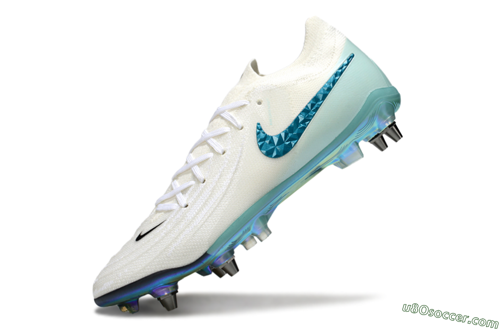 Nike Phantom GX 2 Elite SG Soft Ground Soccer Cleats - White/Blue/Gold 5