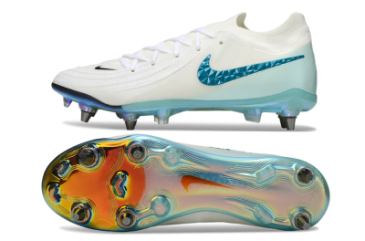 Nike Phantom GX 2 Elite SG Soft Ground Soccer Cleats - White/Blue/Gold