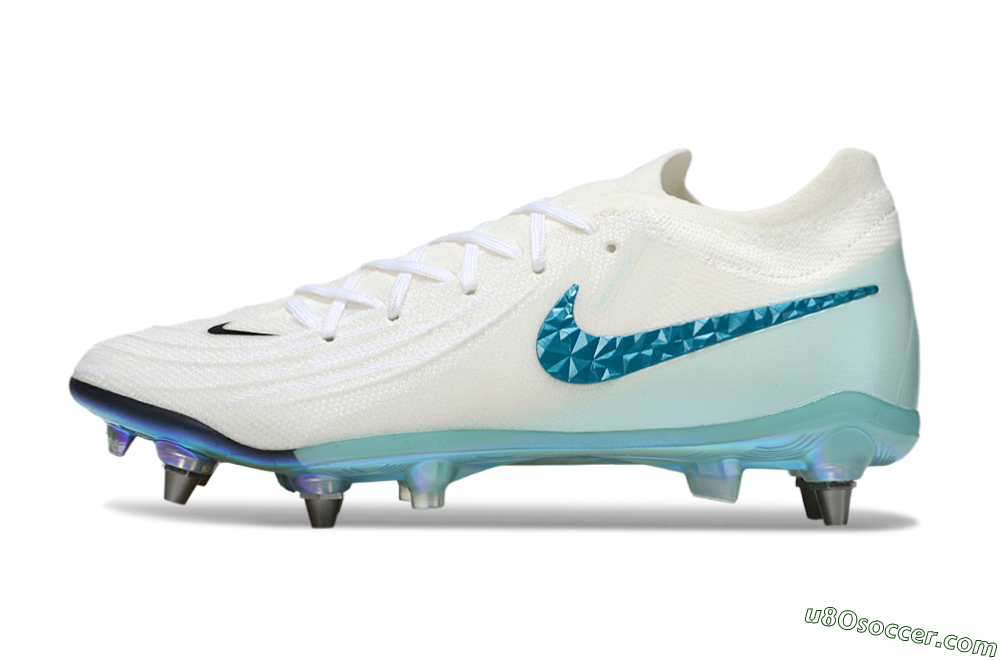 Nike Phantom GX 2 Elite SG Soft Ground Soccer Cleats - White/Blue/Gold 2