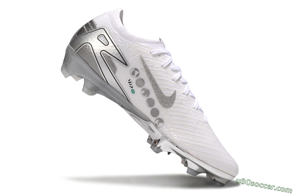 Nike Air Zoom Mercurial Vapor 16 Elite FG Firm Ground Soccer Cleats - White/Silver/Black 4