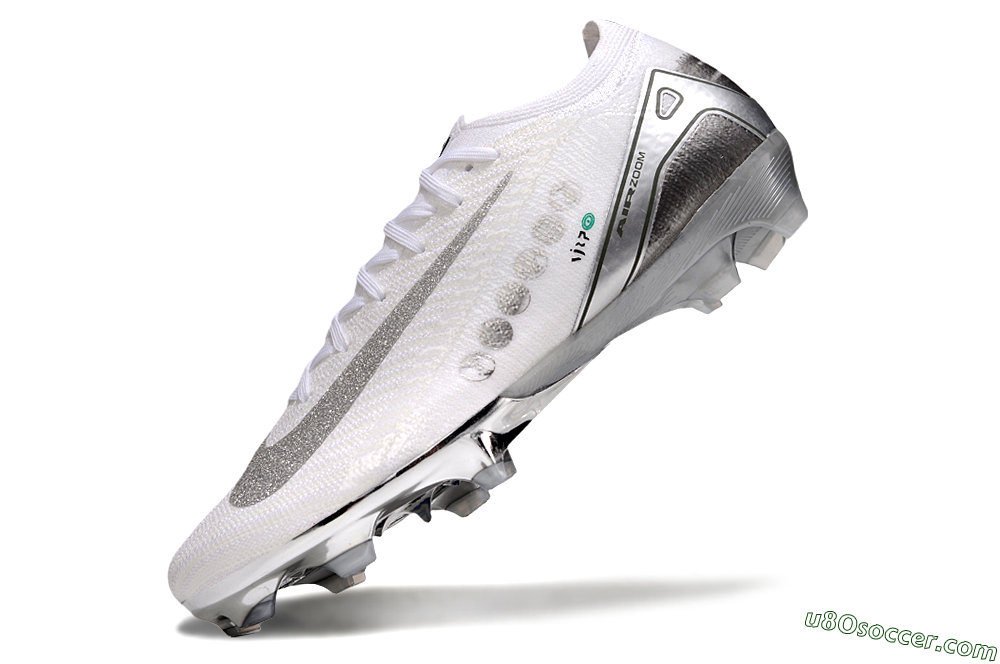 Nike Air Zoom Mercurial Vapor 16 Elite FG Firm Ground Soccer Cleats - White/Silver/Black 5