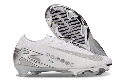 Nike Air Zoom Mercurial Vapor 16 Elite FG Firm Ground Soccer Cleats - White/Silver/Black