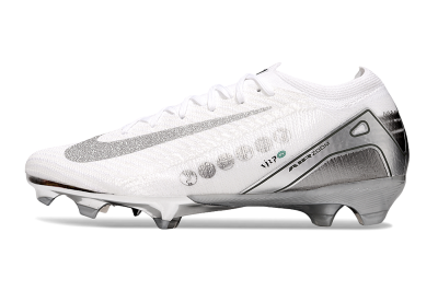 Nike Air Zoom Mercurial Vapor 16 Elite FG Firm Ground Soccer Cleats - White/Silver/Black