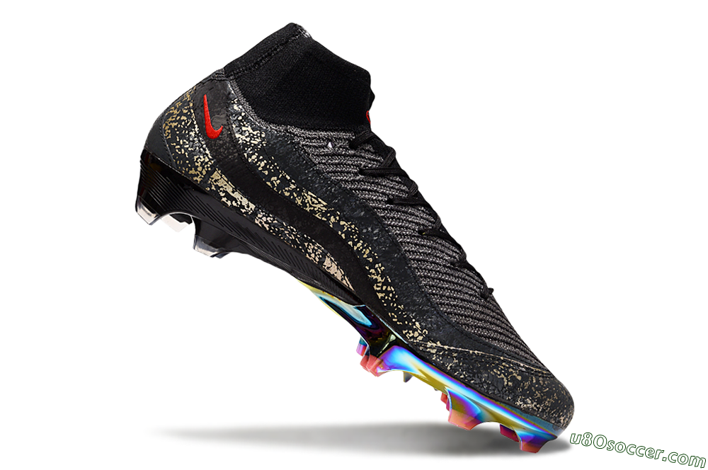 Nike Air Zoom Mercurial Superfly 10 Elite FG Firm Ground Soccer Cleats - Black/Grey/Red 4