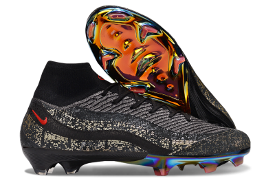 Nike Air Zoom Mercurial Superfly 10 Elite FG Firm Ground Soccer Cleats - Black/Grey/Red