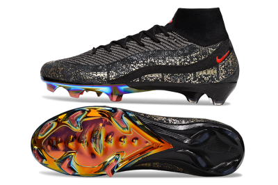 Nike Air Zoom Mercurial Superfly 10 Elite FG Firm Ground Soccer Cleats - Black/Grey/Red
