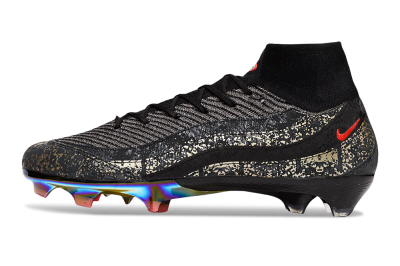 Nike Air Zoom Mercurial Superfly 10 Elite FG Firm Ground Soccer Cleats - Black/Grey/Red