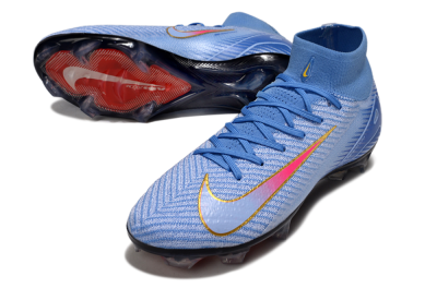 Nike Air Zoom Mercurial Superfly 10 Elite FG Firm Ground Soccer Cleats - Blue/Pink/Gold