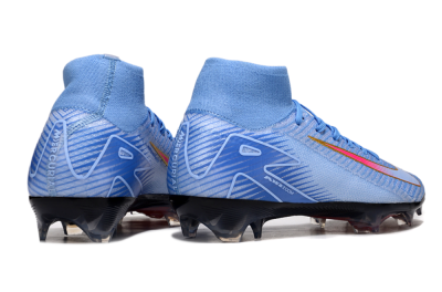 Nike Air Zoom Mercurial Superfly 10 Elite FG Firm Ground Soccer Cleats - Blue/Pink/Gold