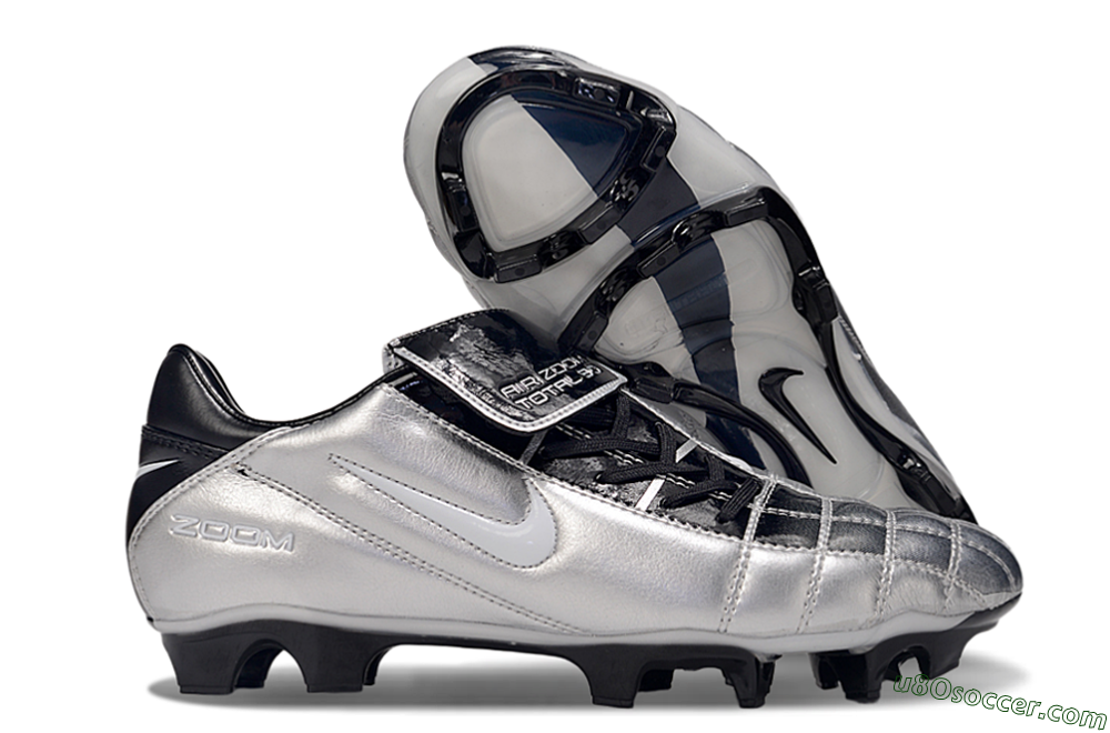 Nike Air Zoom Total 90 III FG Firm Ground Soccer Cleats - Silver/Black 1