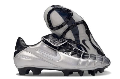 Nike Air Zoom Total 90 III FG Firm Ground Soccer Cleats - Silver/Black