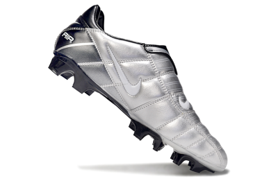 Nike Air Zoom Total 90 III FG Firm Ground Soccer Cleats - Silver/Black