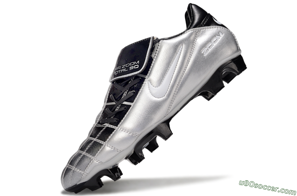 Nike Air Zoom Total 90 III FG Firm Ground Soccer Cleats - Silver/Black 5
