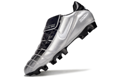 Nike Air Zoom Total 90 III FG Firm Ground Soccer Cleats - Silver/Black