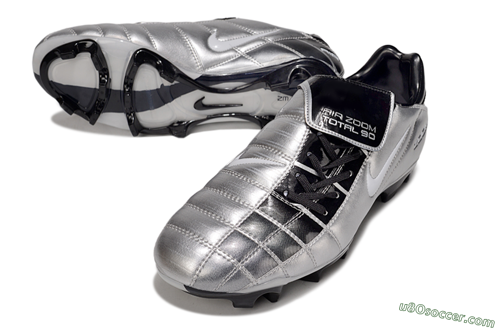Nike Air Zoom Total 90 III FG Firm Ground Soccer Cleats - Silver/Black 3