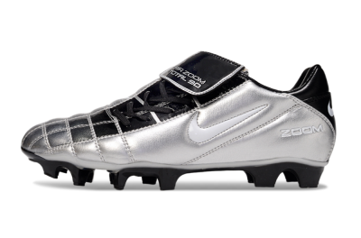Nike Air Zoom Total 90 III FG Firm Ground Soccer Cleats - Silver/Black