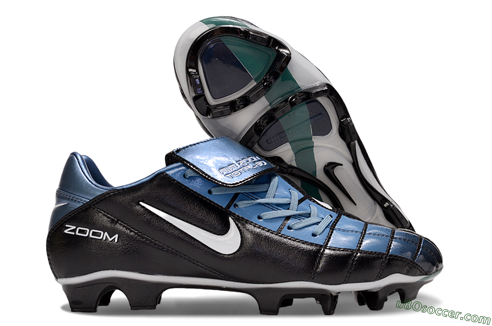 Nike Air Zoom Total 90 III FG Firm Ground Soccer Cleats - Black/Blue/White 1