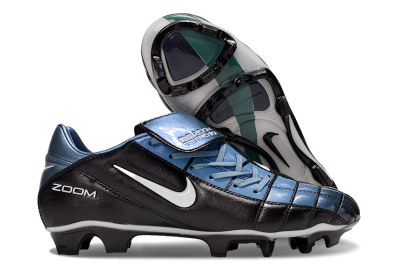 Nike Air Zoom Total 90 III FG Firm Ground Soccer Cleats - Black/Blue/White